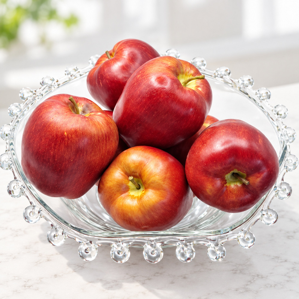 Set of 7 Realistic Faux Apples Weighted Soft Touch Autumn Orchard Decor Prop
